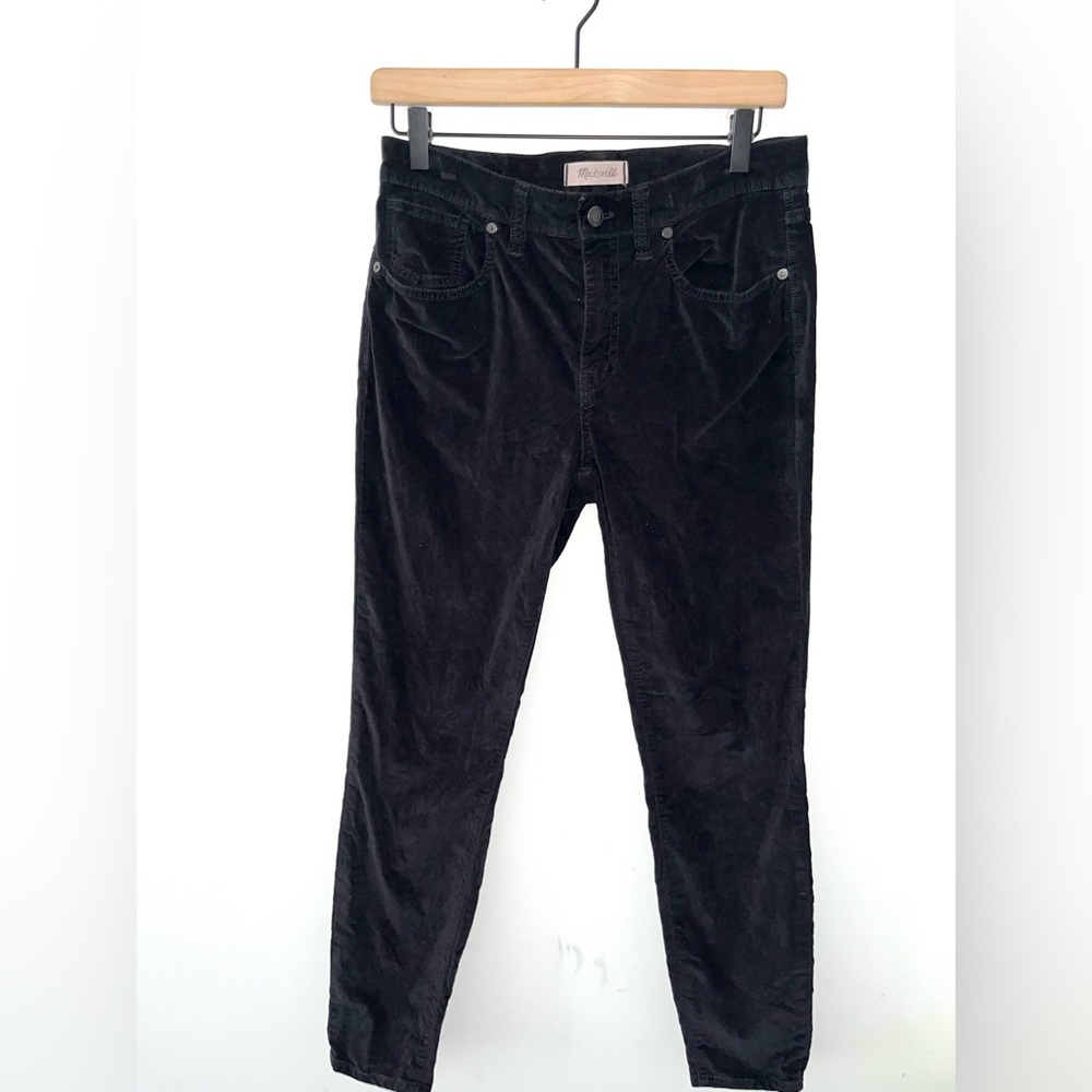 MADEWELL Black Velvet High Rise Skinny - Picture 8 of 12